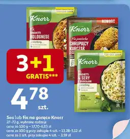 Auchan Sos lub fix na gorąco Knorr oferta