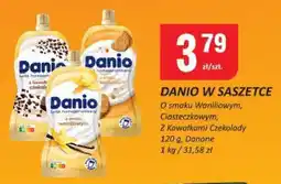 Chorten Deser Danio w saszetce waniliowy/ciasteczkowy/z kawałkami czekolady Danone oferta