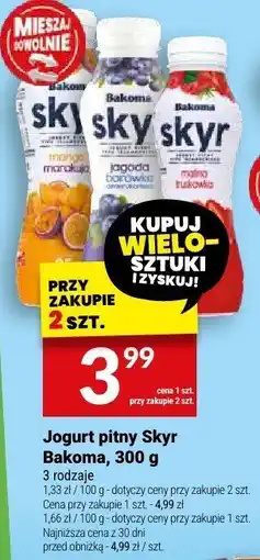 Twój Market Jogurt pitny Skyr Bakoma oferta