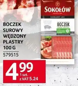 Selgros Boczek surowy wędzony plastry Sokołów oferta
