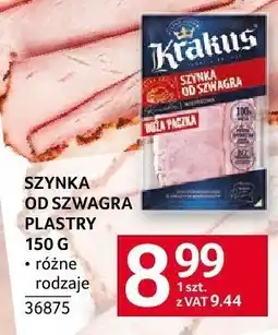 Selgros Szynka od szwagra plastry Krakus oferta