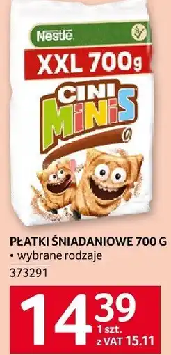 Selgros Płatki śniadaniowe Cini Minis Nestle oferta