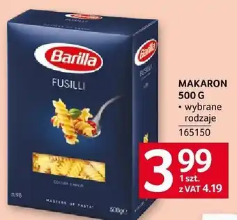 Selgros Makaron Fusilli Barilla oferta
