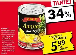 Selgros Ananas w syropie plastry/kawałki 565g MK oferta