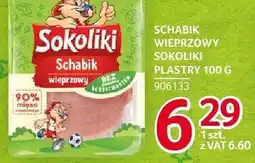 Selgros Schabik wieprzowy Sokoliki plastry 100g Sokołów oferta