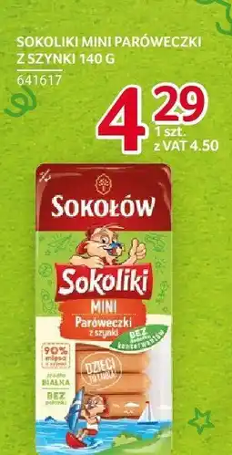 Selgros Parówki Sokoliki Mini Paróweczki z szynki 140g Sokołów oferta