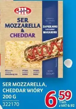 Selgros Ser mozzarella, cheddar wiórki Mlekovita oferta