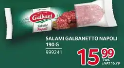 Selgros Salami galbanetto napoli Galbani oferta