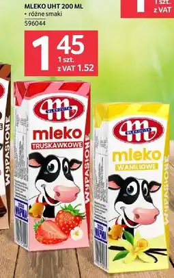 Selgros Mleko UHT truskawkowe 200 ml Mlekovita oferta