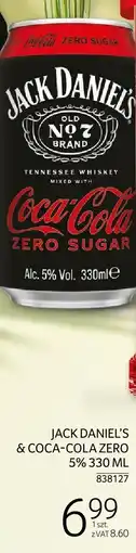 Selgros Napój alkoholowy Jack Daniel's & Coca-Cola Zero 5% 330 ml oferta