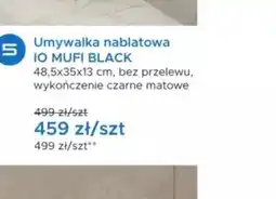 Blu Io Umywalka nablatowa Mufi Black oferta