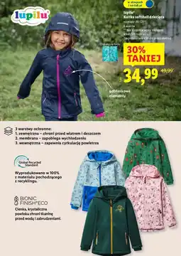 Lidl Kurtka dziewczęca softshell oferta