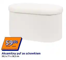 Action Aksamitny puf ze schowkiem oferta