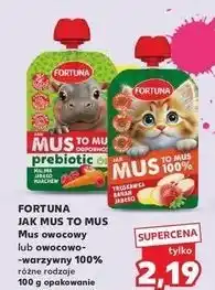 Kaufland Mus truskawka banan jabłko Fortuna oferta