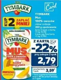 Kaufland Mus mango-jabłko-banan-brzoskwinia Tymbark oferta