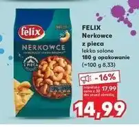 Kaufland Orzechy nerkowca z pieca lekko solone Felix oferta