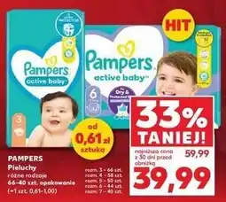 Kaufland Pieluszki dla dzieci rozm. 7 Pampers Active Baby oferta