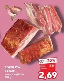 Kaufland Boczek surowy wędzony extra Sokołów oferta