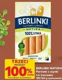 Kaufland Parówki z kurczaka Morliny Berlinki Natura oferta