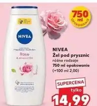Kaufland Żel pod prysznic rose & almond oil mandelol Nivea oferta