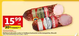 Auchan Kiełbasa krakowska sucha staropolska Olewnik oferta