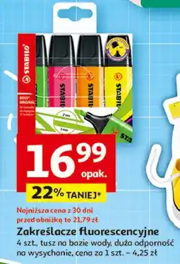 Auchan Zakreślacze boss fluorescencyjne Stabilo oferta