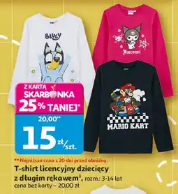 Auchan T-shirt dziecięcy z długim rękawem oferta