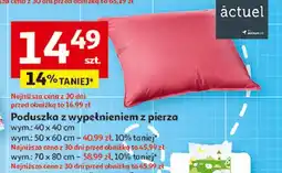 Auchan Poduszka pierze 70 x 80 cm Actuel oferta