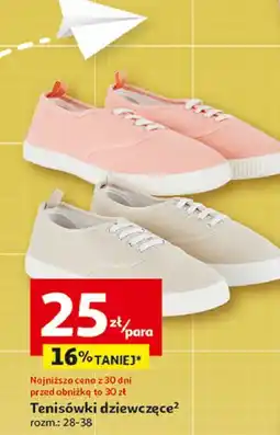 Auchan Tenisówki dziewczęce 28-38 oferta