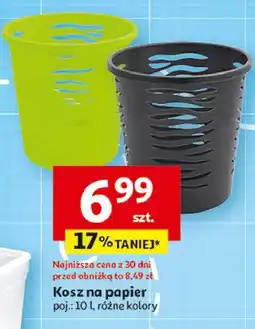 Auchan Kosz na papier okrągły 10 l oferta