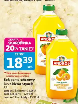 Auchan Sok klementynka Andros oferta