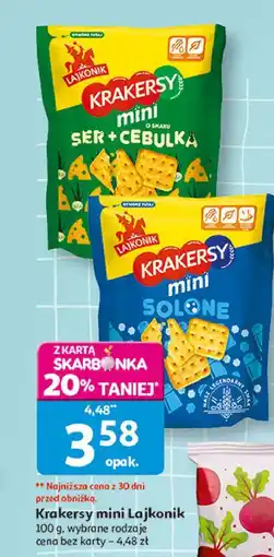 Auchan Krakersy solone Lajkonik Mini oferta