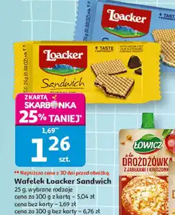 Auchan Wafle czekoladowe Loacker oferta