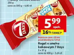 Auchan Croissanty z nadzieniem o smaku kakaowym 7 Days oferta