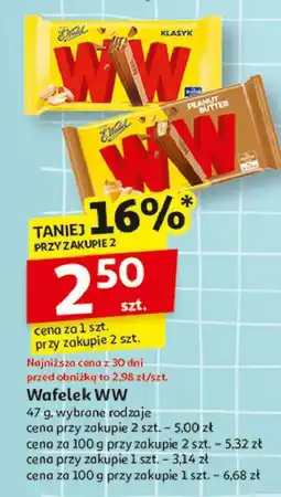 Auchan Baton peanut butter E. Wedel Ww oferta
