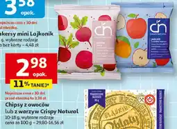 Auchan Chrupsy z jabłka i sokiem mango Crispy Natural oferta