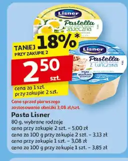 Auchan Pasta z tuńczyka Lisner Pastella oferta