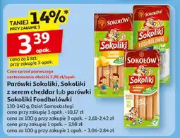 Auchan Parówki drobiowo cielęce bez glutenu i laktozy Sokołów Sokoliki oferta