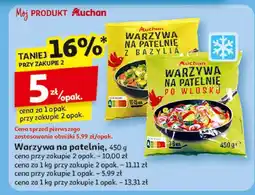 Auchan Warzywa na patelnię z bazylią Auchan Różnorodne (Logo Czerwone) oferta