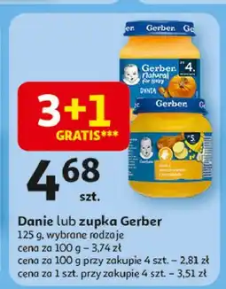 Auchan Obiadek krem z jasnych warzyw kurczakiem Gerber oferta