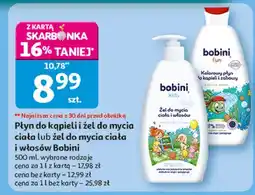 Auchan Kolorowy płyn do kąpieli i zabawy zielona woda o zapachu żelków Bobini Fun oferta