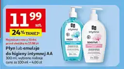 Auchan Emulsja do higieny intymnej sensitive Aa Intymna oferta
