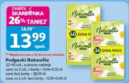 Auchan Podpaski normal plus Naturella Ultra oferta