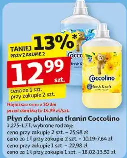 Auchan Płyn do płukania happy yellow Coccolino Fresh & Soft oferta