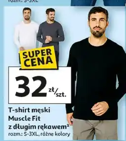 Auchan T-shirt męski muscle fit długi rękaw s-3xl Inextenso By Auchan oferta