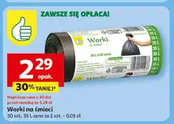 Auchan Worki na smieci 35 l Podniesiony Kciuk oferta
