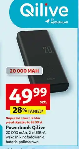 Auchan Powerbank 20000 mah Qilive oferta