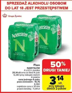 Carrefour Piwo Namysłów Pils oferta
