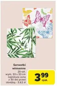 Carrefour Serwetki wiosenne wym. 33 x cm oferta