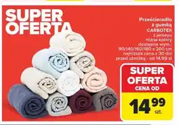 Carrefour Prześcieradło z gumką jersey 180 x 200 cm Carbotex oferta